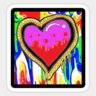 pink heart by LowEndGraphics Sticker